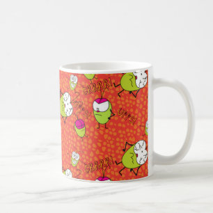 Funny Pulga cartoon faces pattern Coffee Mug