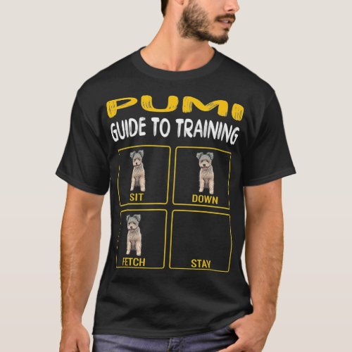 Funny Pumi Guide To Training Dog Obedience T_Shirt