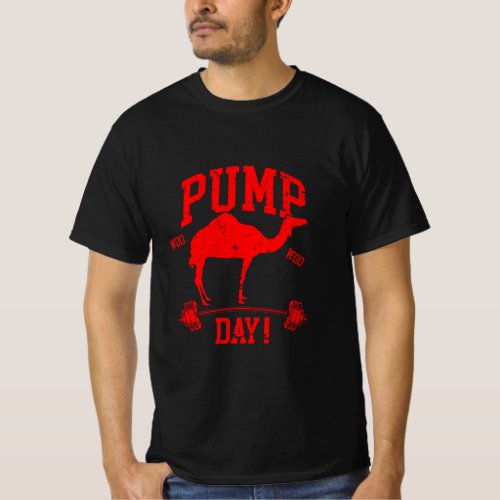 Funny Pump Day Hump Day Camel Weight Lifting Train T_Shirt