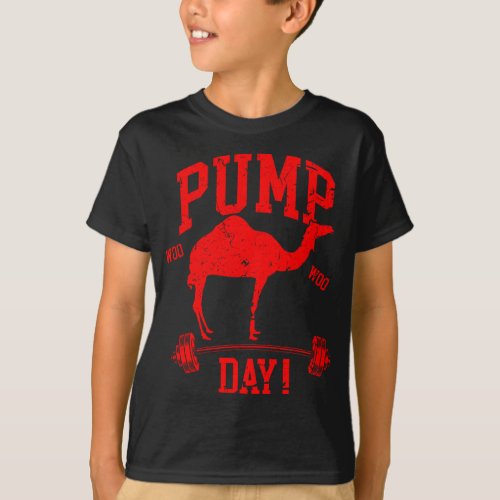 Funny Pump Day Hump Day Camel Weight Lifting Train T_Shirt