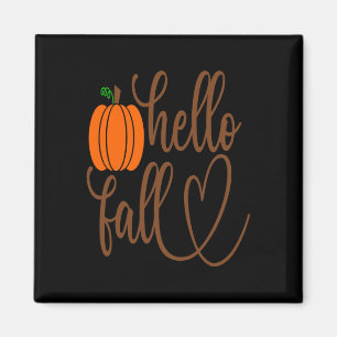 funny Pumpkin face Halloween Hello Fall boys girls Magnet