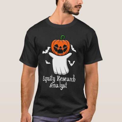 Funny Pumpkin Ghost Equity Research Analyst Hallow T_Shirt