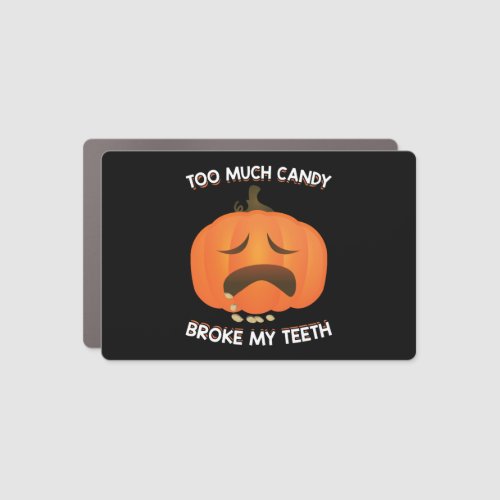 Funny Pumpkin Halloween Candy Gift Car Magnet