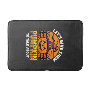 Funny Pumpkin Halloween Pun Design2 (1)_1 Bath Mat