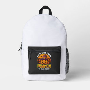 Funny Pumpkin Halloween Pun Design2 (1)_1 Printed Backpack