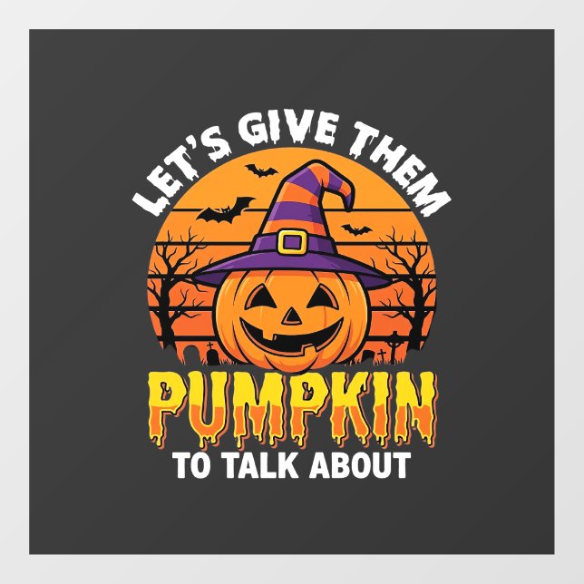 Funny Pumpkin Halloween Pun Design2 (1)_1 Window Cling (Sheet)