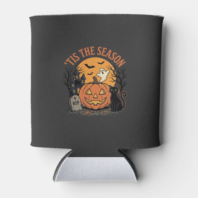 Funny Pumpkin Halloween Pun Design2 (2)_1 Can Cooler (Front)