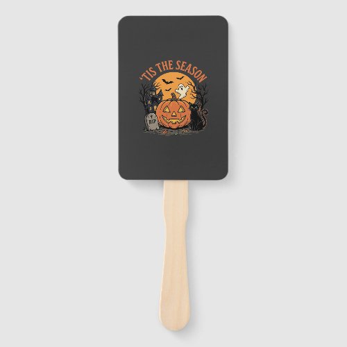Funny Pumpkin Halloween Pun Design2 (2)_1 Hand Fan