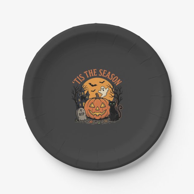 Funny Pumpkin Halloween Pun Design2 (2)_1 Paper Plates (Front)