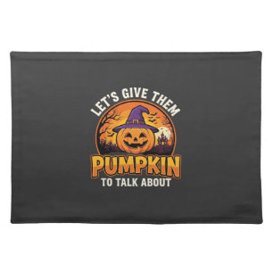 Funny Pumpkin Halloween Pun Design_1 Cloth Placemat