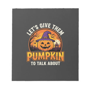 Funny Pumpkin Halloween Pun Design_1 Notepad