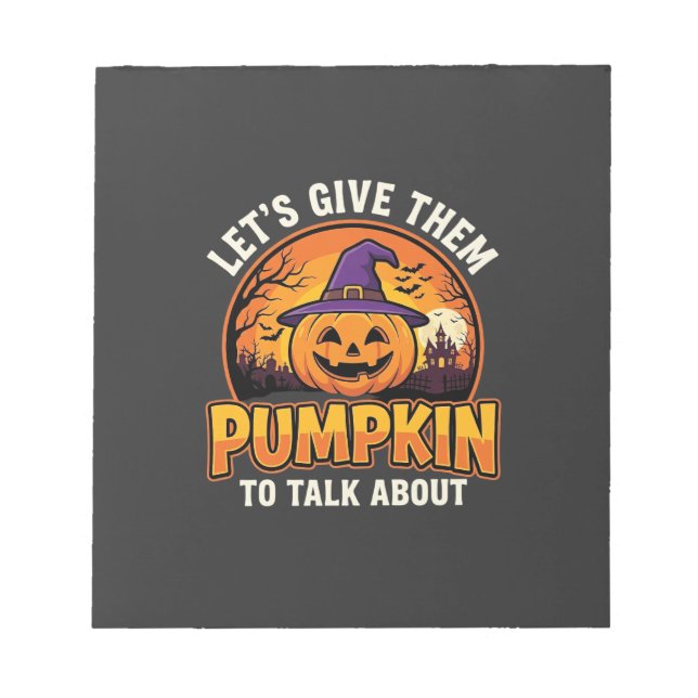 Funny Pumpkin Halloween Pun Design_1 Notepad (Front)
