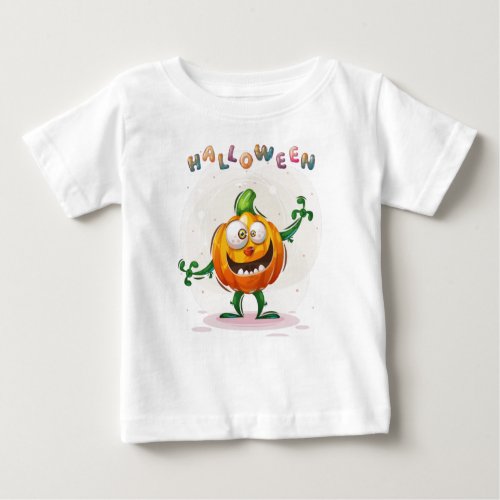 Funny Pumpkin Halloween Toddler  Baby T_Shirt