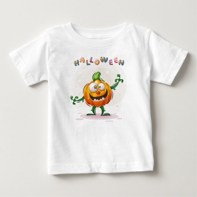 Funny Pumpkin Halloween Toddler  Baby T-Shirt (Front)