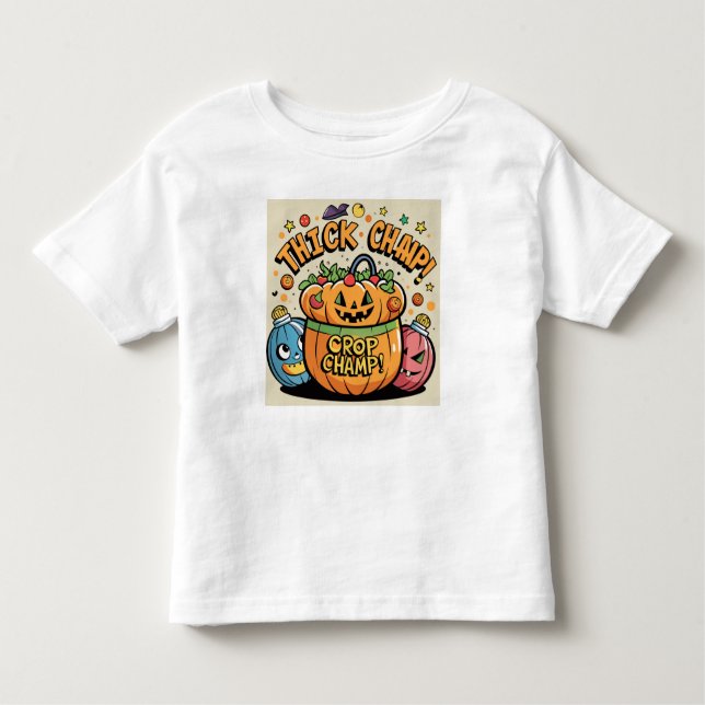 Funny Pumpkin  Halloween Vector Art Toddler T-shirt (Front)