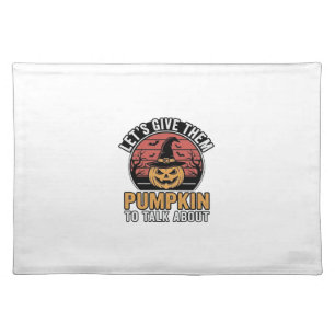 Funny Pumpkin Halloween Vintage Shirt Design_1 Cloth Placemat