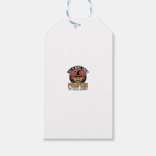 Funny Pumpkin Halloween Vintage Shirt Design_1 Gift Tags