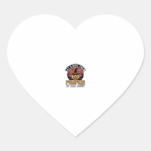 Funny Pumpkin Halloween Vintage Shirt Design_1 Heart Sticker