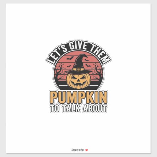 Funny Pumpkin Halloween Vintage Shirt Design_1 Sticker
