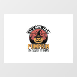 Funny Pumpkin Halloween Vintage Shirt Design_1 Window Cling