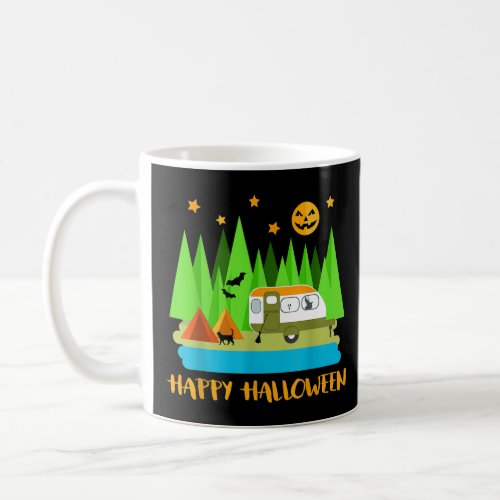 Funny Pumpkin Happy Camp_O_Ween Camping Lover Dad  Coffee Mug