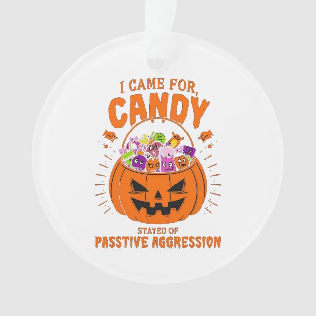 Funny Pumpkin Ornament – Sarcastic Halloween Decor (Front)