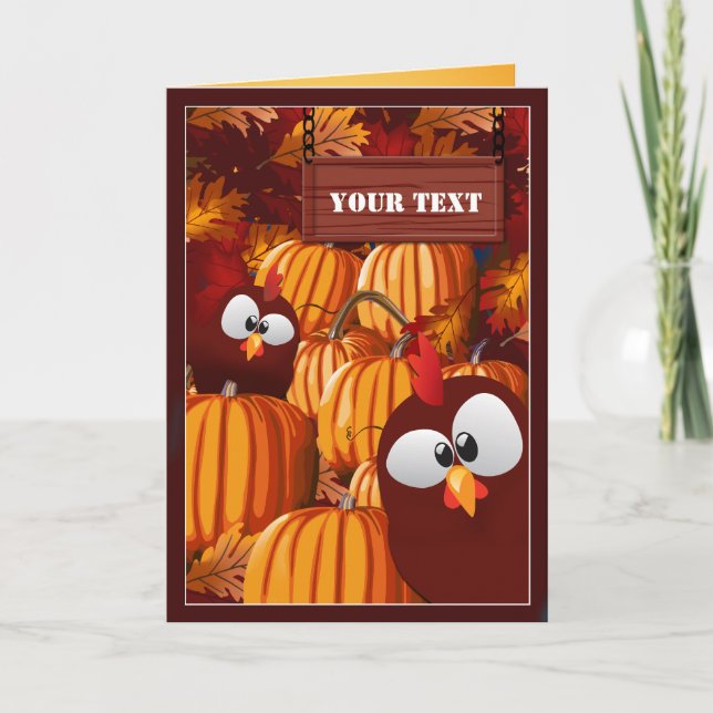 Funny Pumpkin Patch Custom Card (Front)