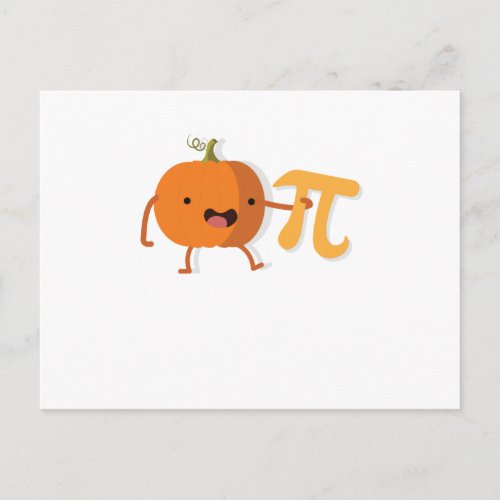 Funny Pumpkin Pi Halloween Thanksgiving Gift Holiday Postcard