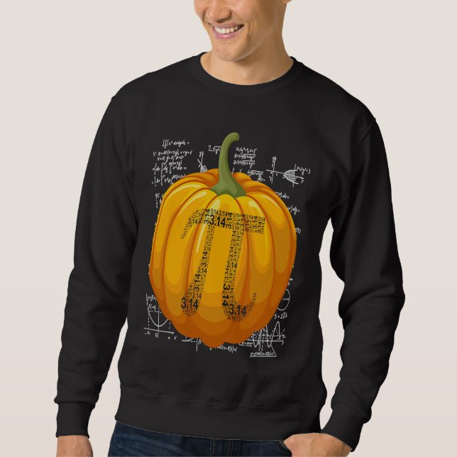Funny Pumpkin Pie 3 14 Pi Number Symbol Math Teach Sweatshirt (Front)