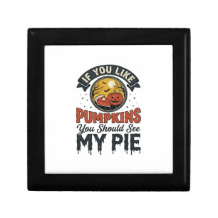 Funny Pumpkin Pie Halloween Vintage Shirt Design_1 Gift Box