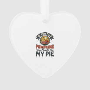 Funny Pumpkin Pie Halloween Vintage Shirt Design_1 Ornament