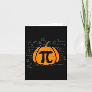 Funny Pumpkin Pie Math Teacher Halloween Thanksgiv Card