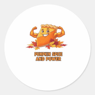 Funny Pumpkin Pie Thanksgiving Classic T-Shirt_1.p Classic Round Sticker