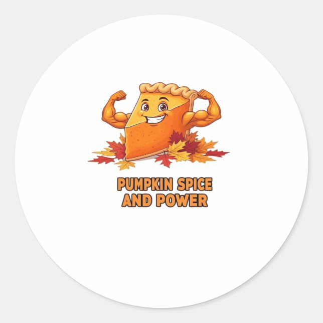 Funny Pumpkin Pie Thanksgiving Classic T-Shirt_1.p Classic Round Sticker (Front)