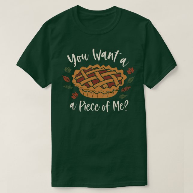 Funny Pumpkin Pie Thanksgiving  T-Shirt (Design Front)