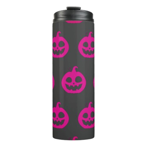 Funny Pumpkin Scary Smile Faces Thermal Tumbler