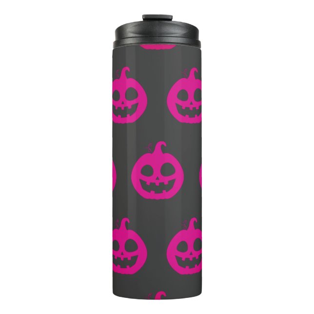 Funny Pumpkin Scary Smile Faces Thermal Tumbler (Front)