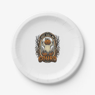 Funny Pumpkin Shirt Vintage Engraving Halloween Co Paper Plates
