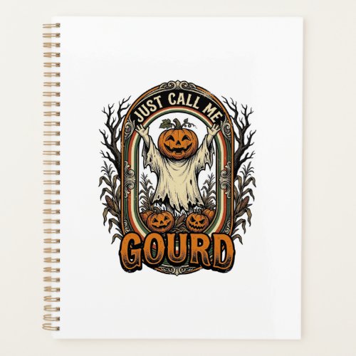Funny Pumpkin Shirt Vintage Engraving Halloween Co Planner