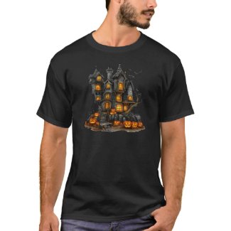 funny pumpkin smile with fairy house T-Shirt
