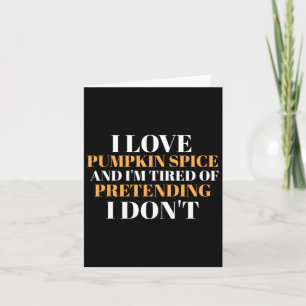 Funny Pumpkin Spice Boyfriend Or Husbynd Gag Joke  Card