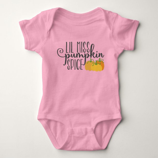 funny pumpkin spice halloween thanksgiving toddler baby bodysuit (Front)