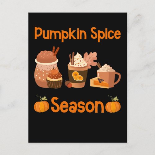Funny Pumpkin Spice Lover Halloween Coffee Latte Postcard