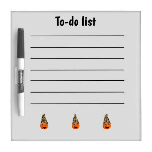 Funny Pumpkin To-do List Dry Erase Board