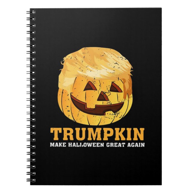 Funny  Pumpkin Trumpkin Halloween  Notebook (Front)