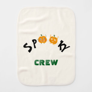 Funny pumpkins baby burp cloth