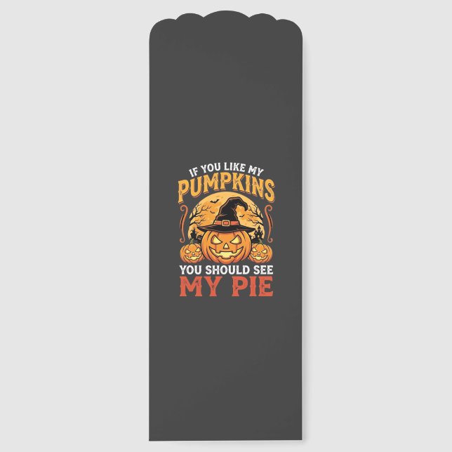 Funny Pumpkins Halloween Pie Design_1 Bookmarks (Front)