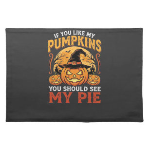 Funny Pumpkins Halloween Pie Design_1 Cloth Placemat