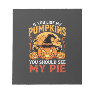 Funny Pumpkins Halloween Pie Design_1 Notepad