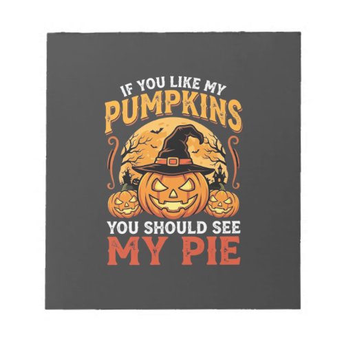 Funny Pumpkins Halloween Pie Design_1 Notepad